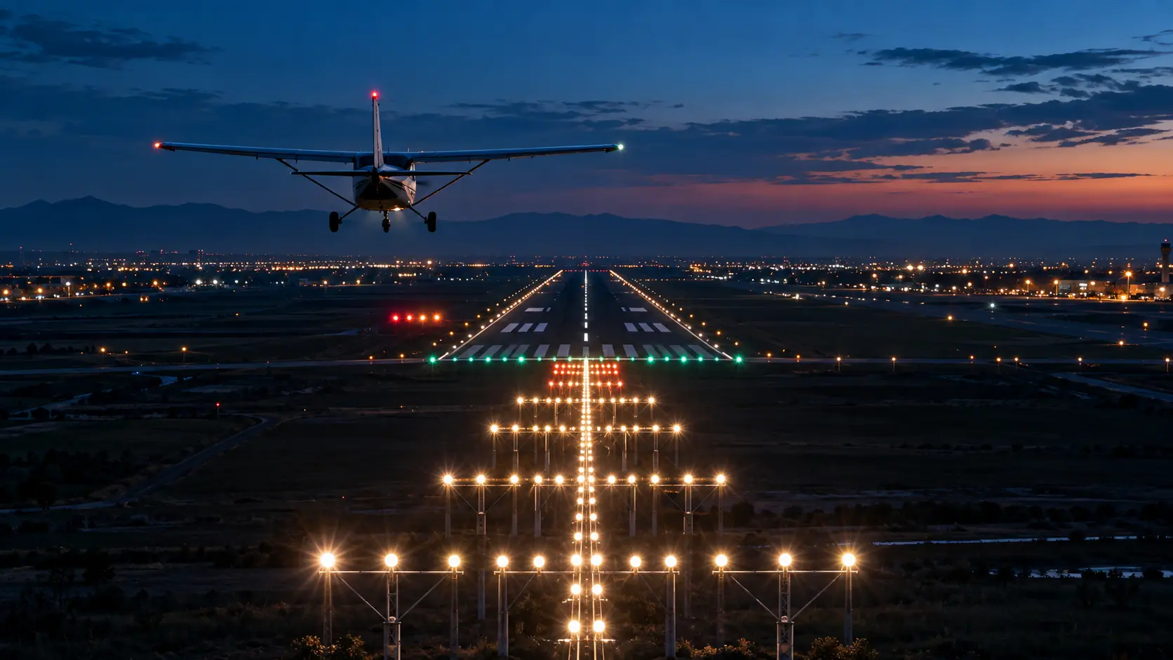 چراغ های تقرب فرودگاه و Approach Lighting System در امتداد سنترلاین باند