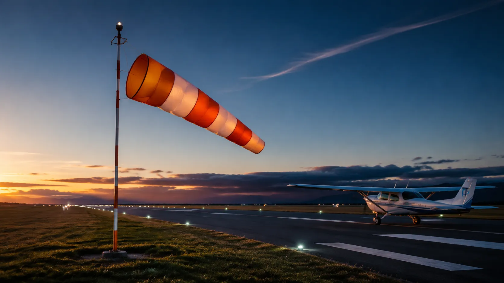 Windsock چیست و آموزش خواندن بادنما فرودگاه برای جهت و سرعت باد